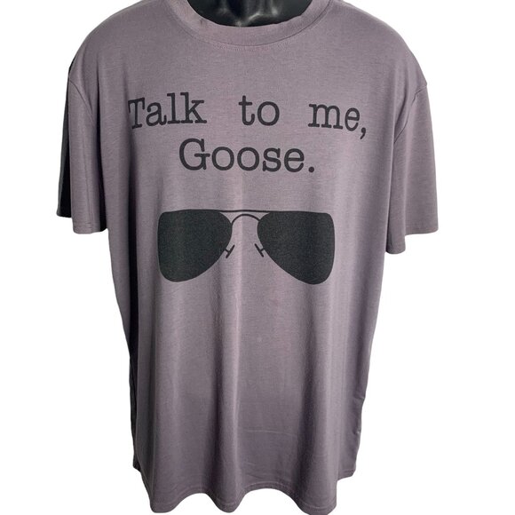 Mens Top Gun Talk To Me Goose Unbranded Crewneck Short Sleeve Gray Sz XL - Picture 1 of 4